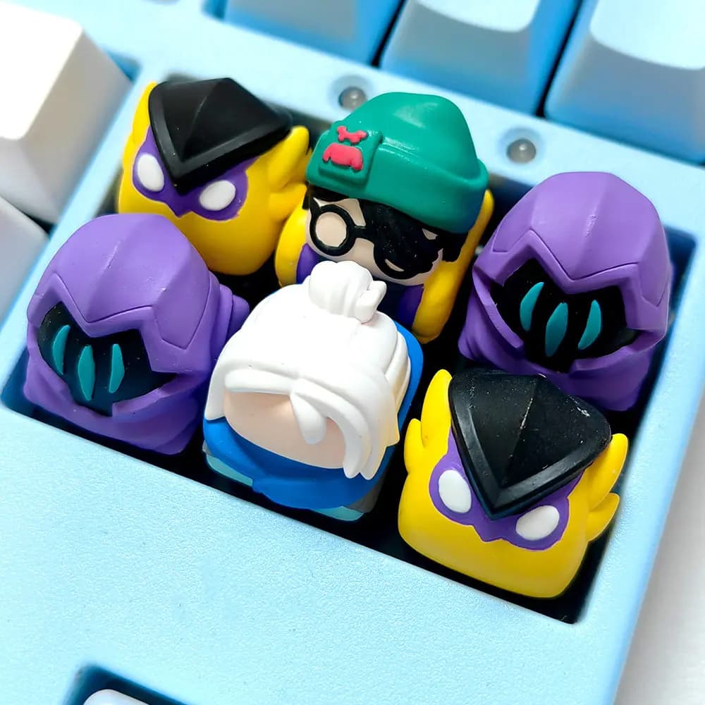 Diy Self Made Cartoon Valorants Mechanical Keyboard Keycaps Cross-Axis Mechanical Keyboard Pc Personalized Keycaps Gift Toys