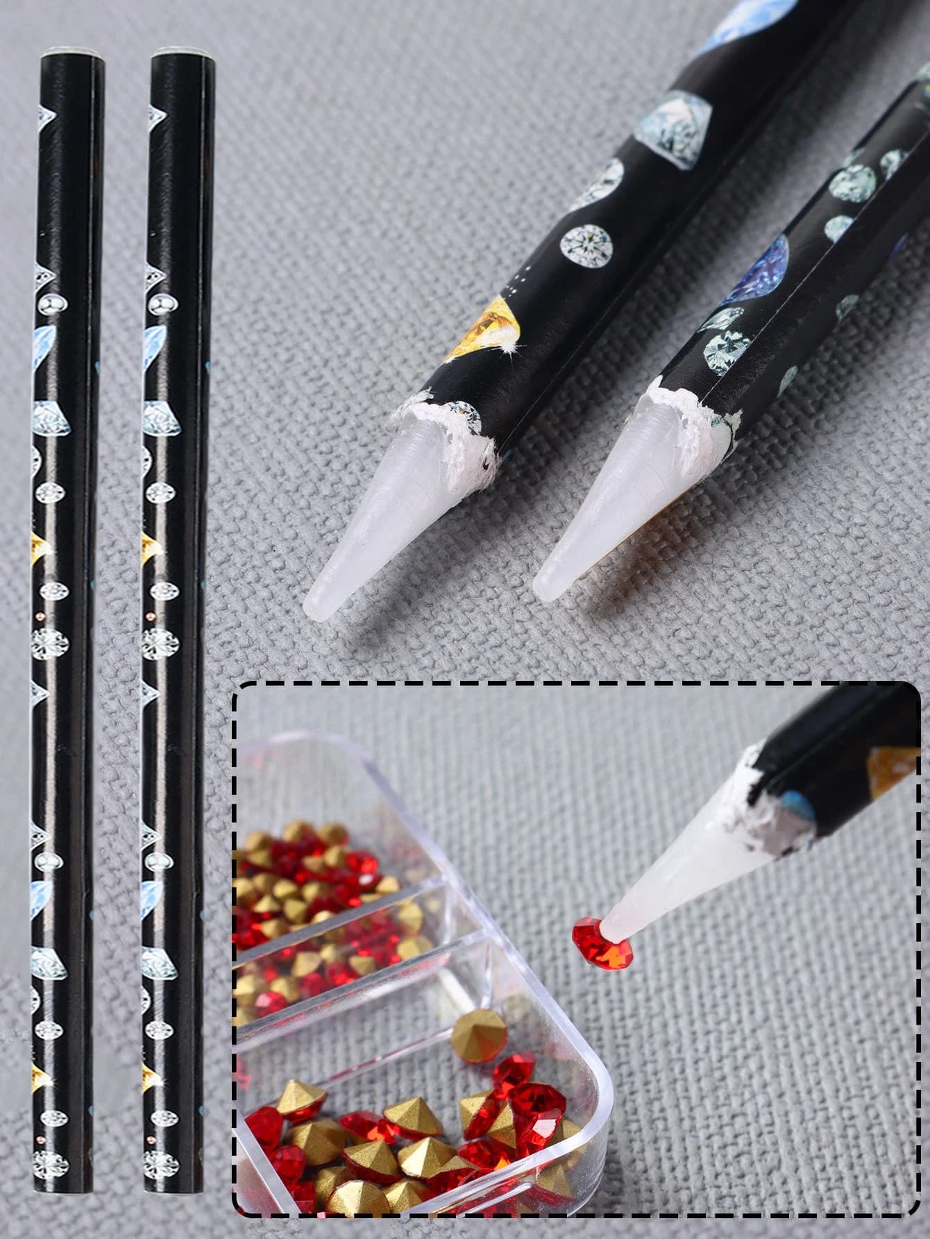 Nail Art Diamond Picking Crayon Small Diamond Jewelry Special Suction Setting Pen With Adhesive Tool Durable And Strong Adhesion