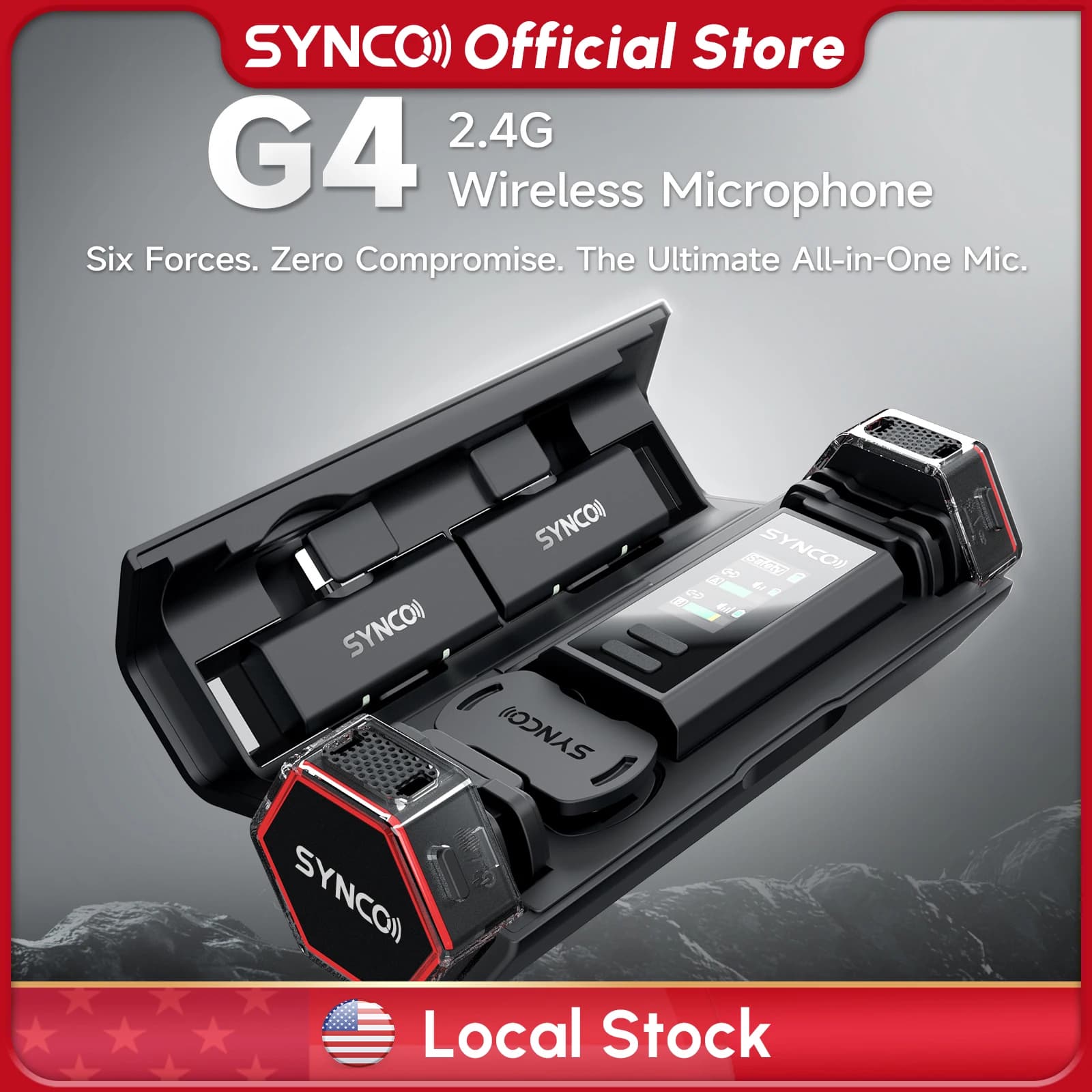 SYNCO G4 Official 2.4G Wireless Lavalier Microphone Dual Mic for Smartphone Camera Vlog YouTube Live Streaming Alternative