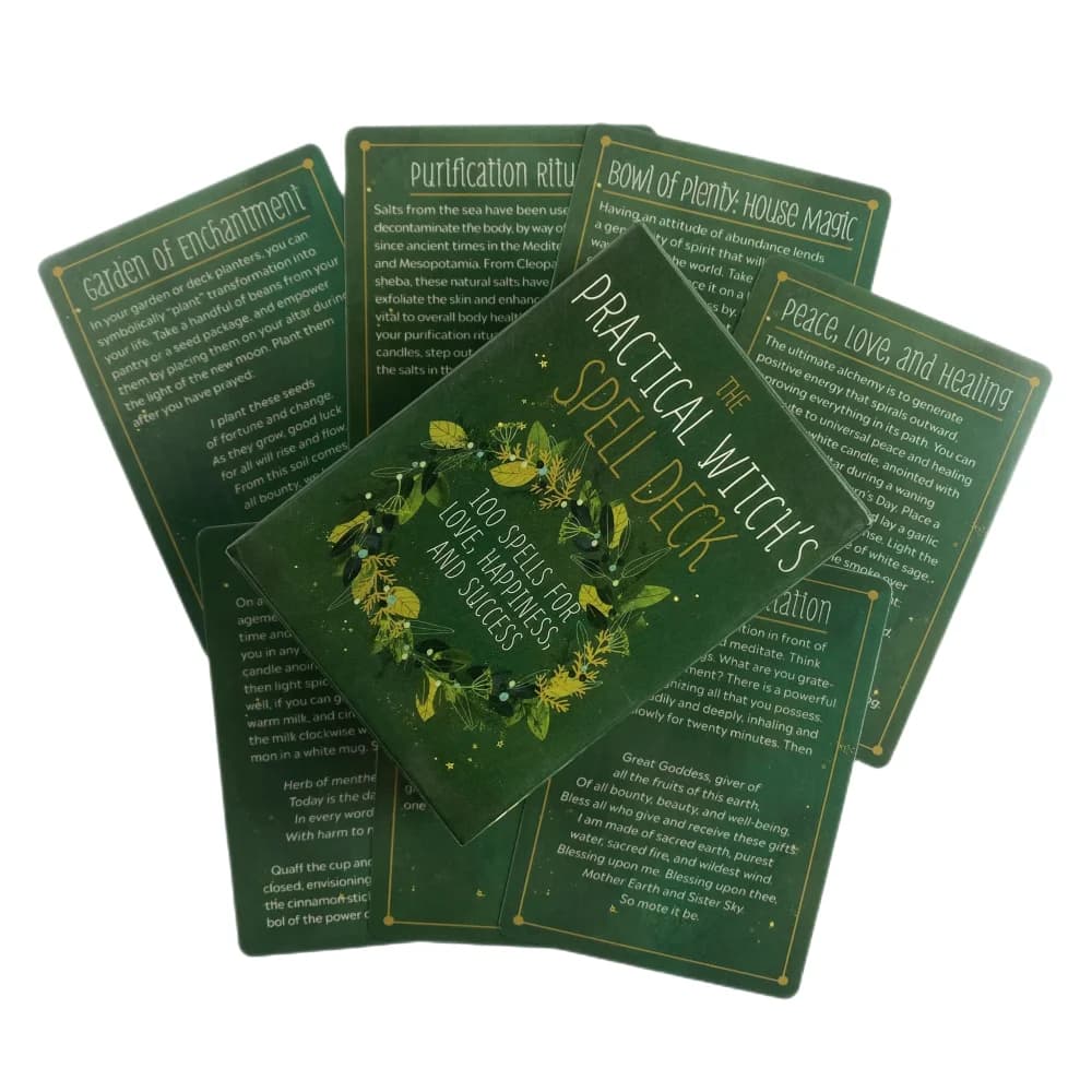100 The Practical Witch's Spell Mazzo Carte Tarocchi Divinazione Versioni inglesi Edizione Oracle Gioco da tavolo Giochi da tavolo per la festa