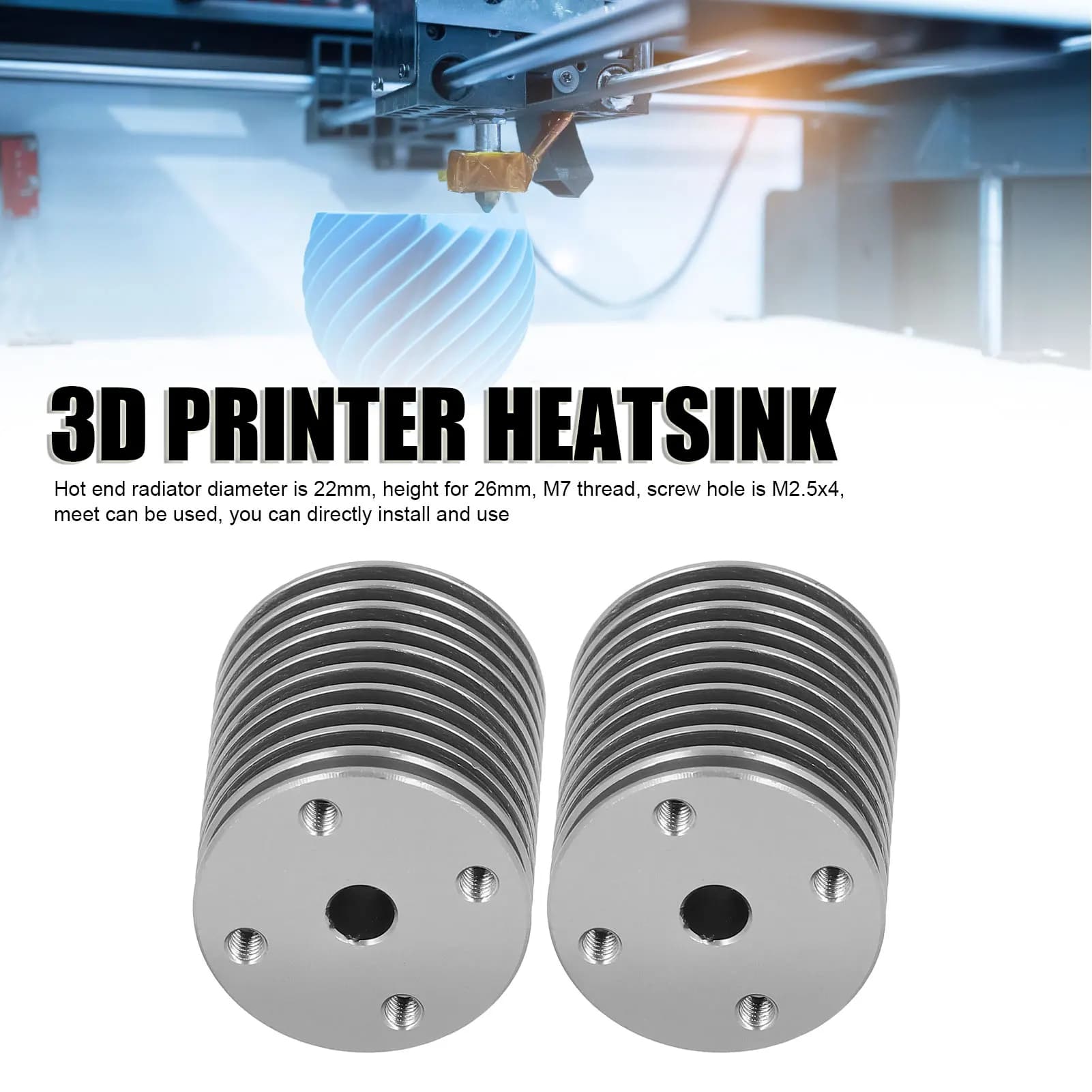 2PCS Kit Dissipatore di Calore Della Stampante 3D per Voron 0.1 0.2 Hotend V6 CNC In Alluminio di Raffreddamento Cinerous 3D Stampante di Raffreddamento In Alluminio dispositivo di raffreddamento del dissipatore di calore