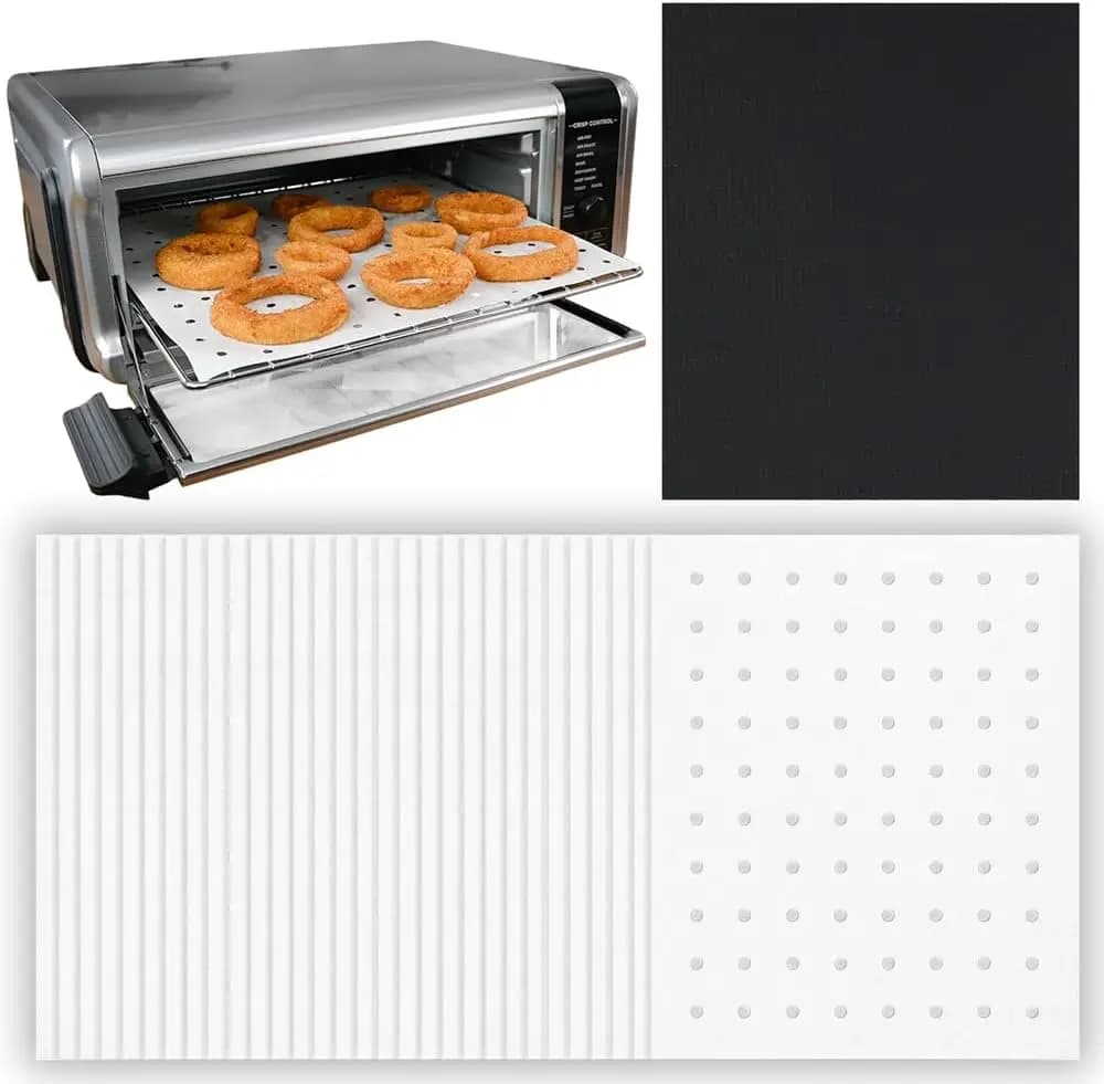 Baking paper for toaster, for counter and air frying ovens, heat resistant non-stick accessories