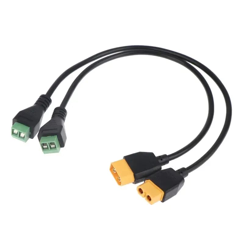 2-Pin Terminal Solderless To XT60 Male/Female Adapter Charging Connector For UAV Balance Charger Solar Panel Model Devices Cable