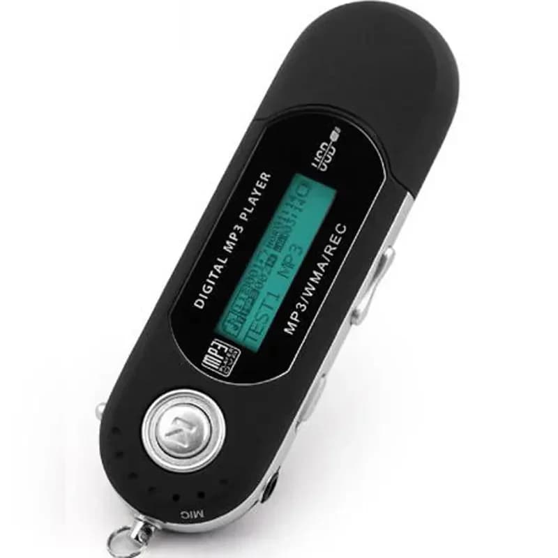 Lettore MP3 portatile Display LCD con plug-in USB Lettore MP3 musicale ad alta definizione Supporto Radio FM Scheda SD con auricolare