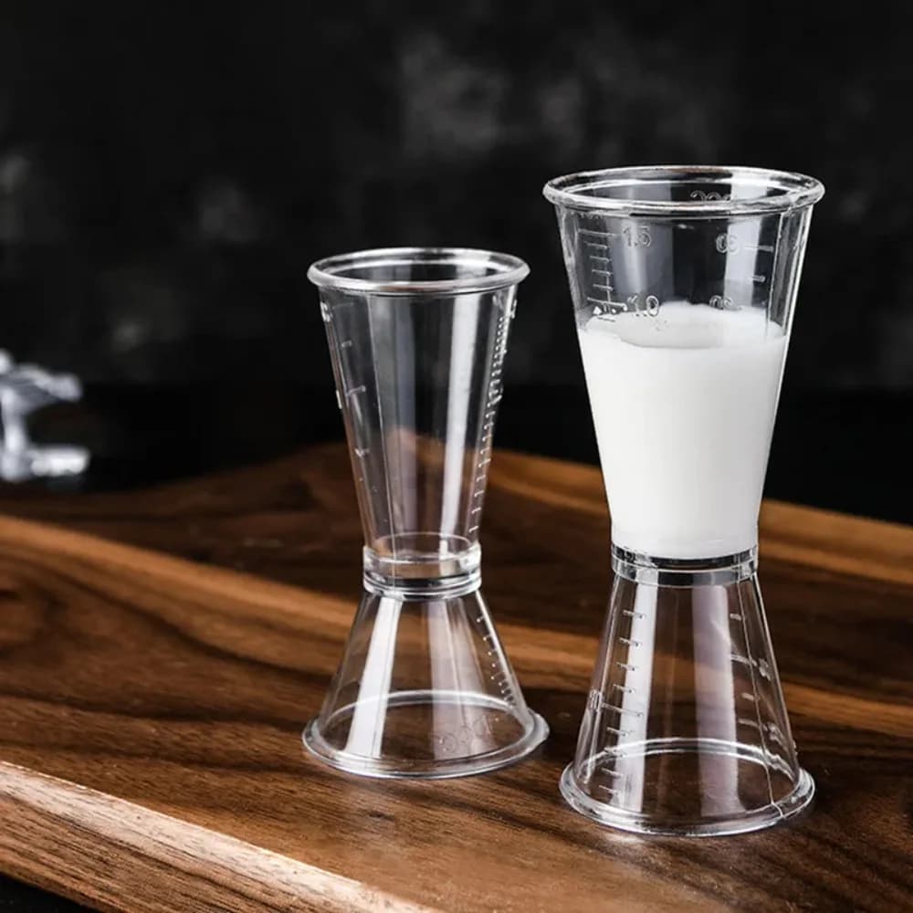 Misurino da Cocktail in resina a doppia testa 10-20ml/20-40ml misurino da oncia trasparente con scala Cocktail Jigger barman