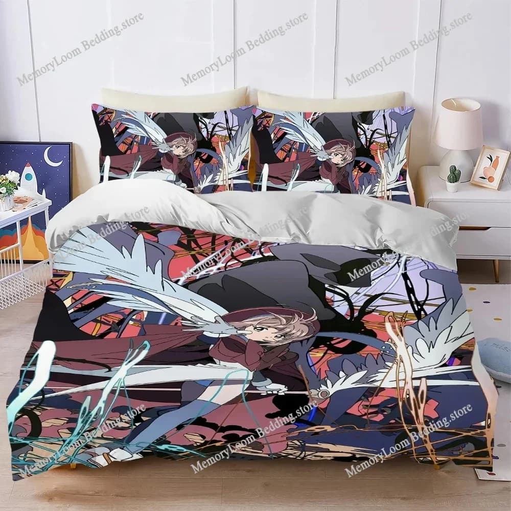 C-Cardcaptor Sakura Duvet Cover Set Home Style Bedding Soft Laundry Cotton Bed Student Dormitory Gift Home Textileextile741