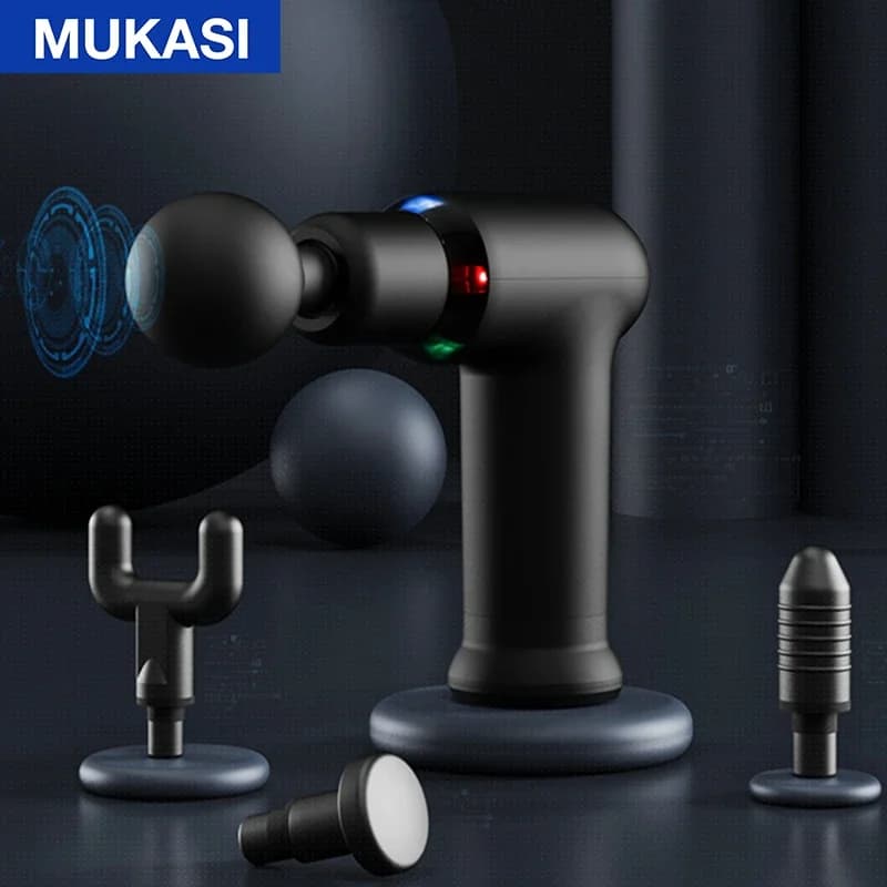 MUKASI hot compress massage pad, cold LED light, electric massager, body relaxation and back neck of deep tissue muscles