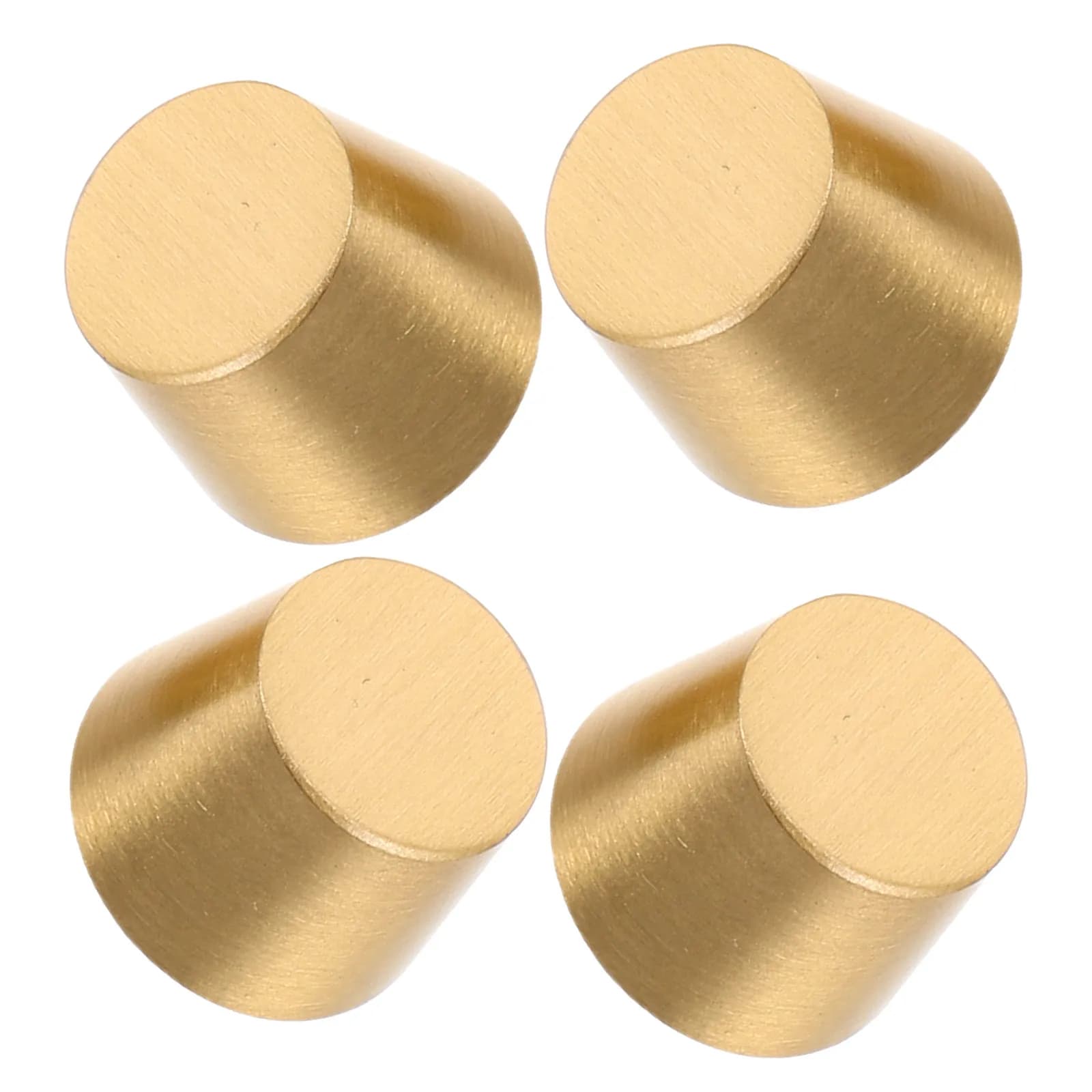 Set di 4 Piedini in Ottone e Legno per Espositori, Eleganti Gambe Vintage Moderne per Scatole di Gioielli, Librerie, Taglieri, Scrivanie e Tavoli