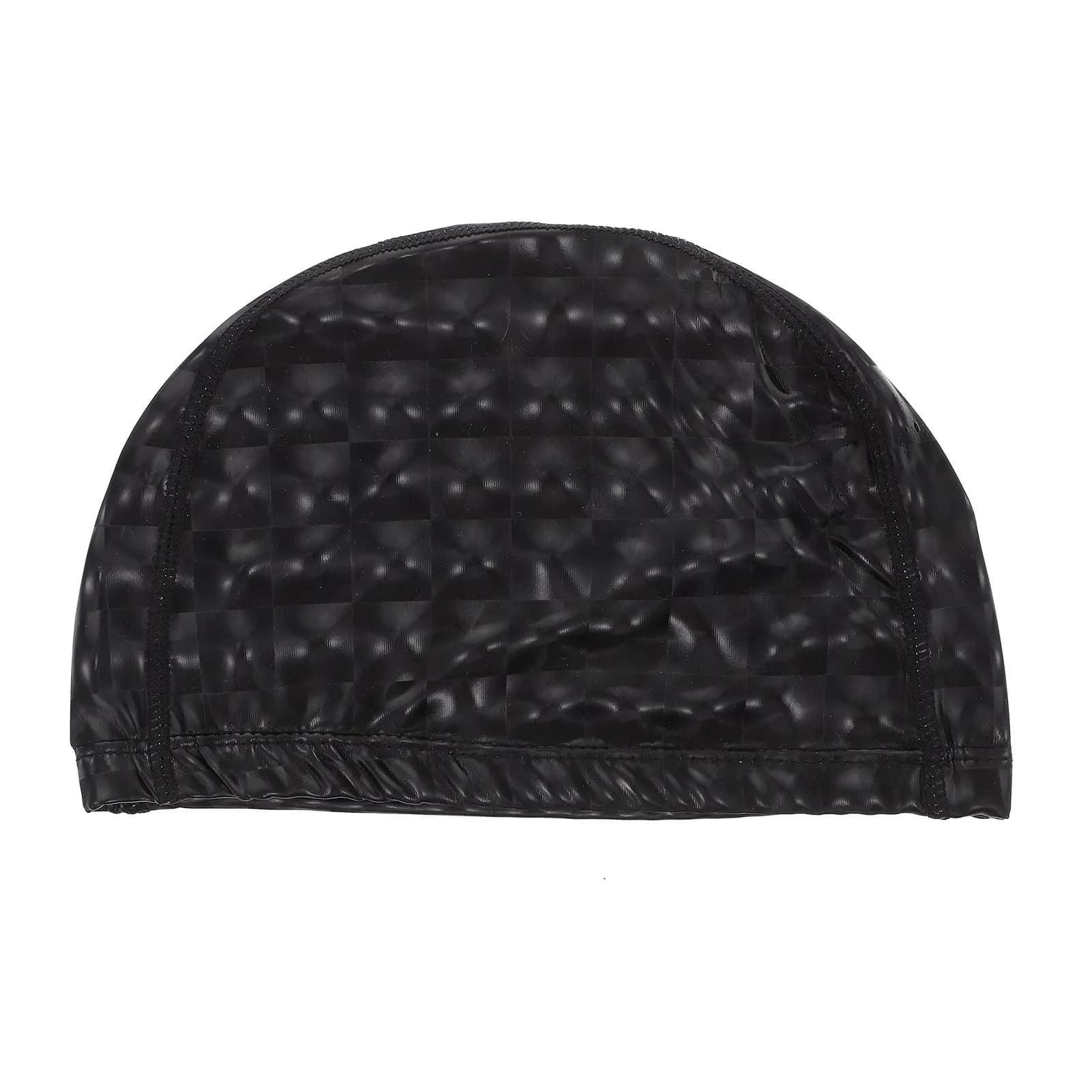 Adult Swimming Cap Waterproof PU Material Flexible Lightweight Swim Hat for Hair Protection Fun Pool Activities