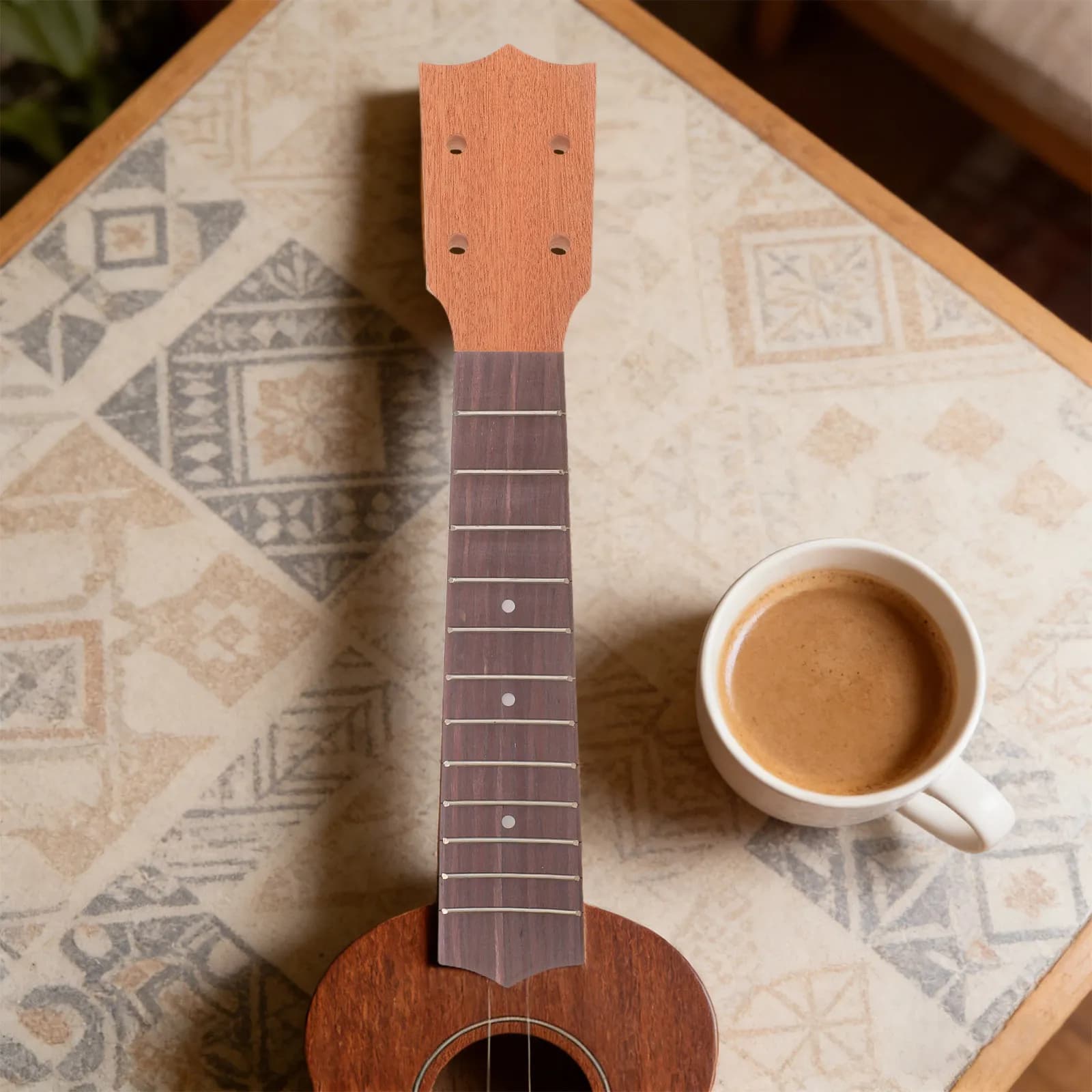 Set di Ricambio per Tastiera di Ukulele, 15 Tasti, Parti di Ricambio per Manico Acustico, per Riparazione e Aggiornamento Strumenti Musicali Folk