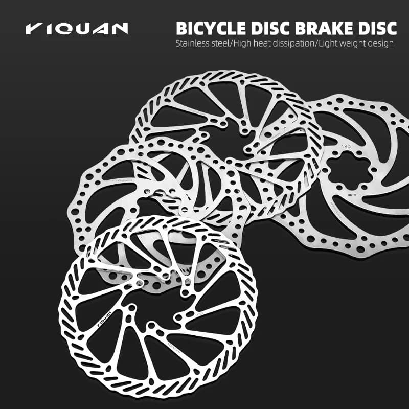 Rotori freno a disco MTB YIQUAN Set anteriore e posteriore Pastiglie freno per bicicletta in acciaio ad alta resistenza compatibili con CenterLock e 6 bulloni ​