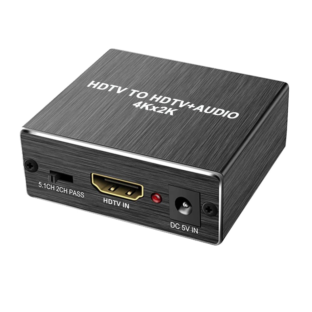 HDMI 4K compatible audio extractor converter with 3.5 mm audio splitter adapter for PS4 TV DVD Home Theater