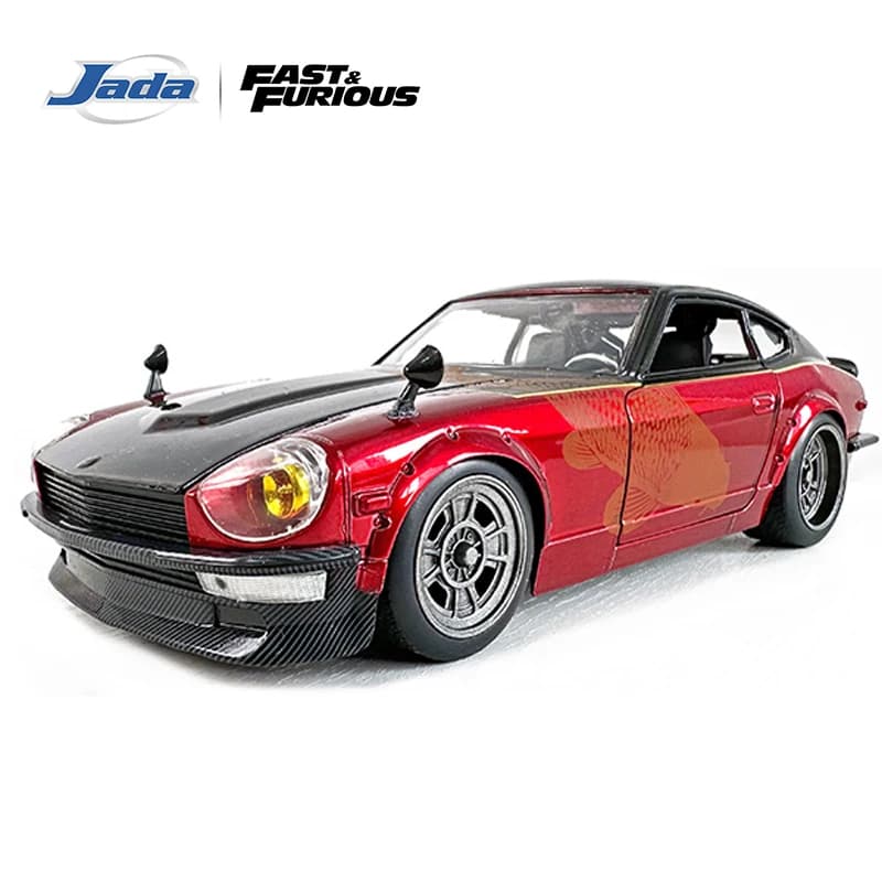 JADA 1:24 Il Veloce e Furioso 1972 Datsun 240Z Modello pressofuso - Rosso lucido con accenti neri JD34916