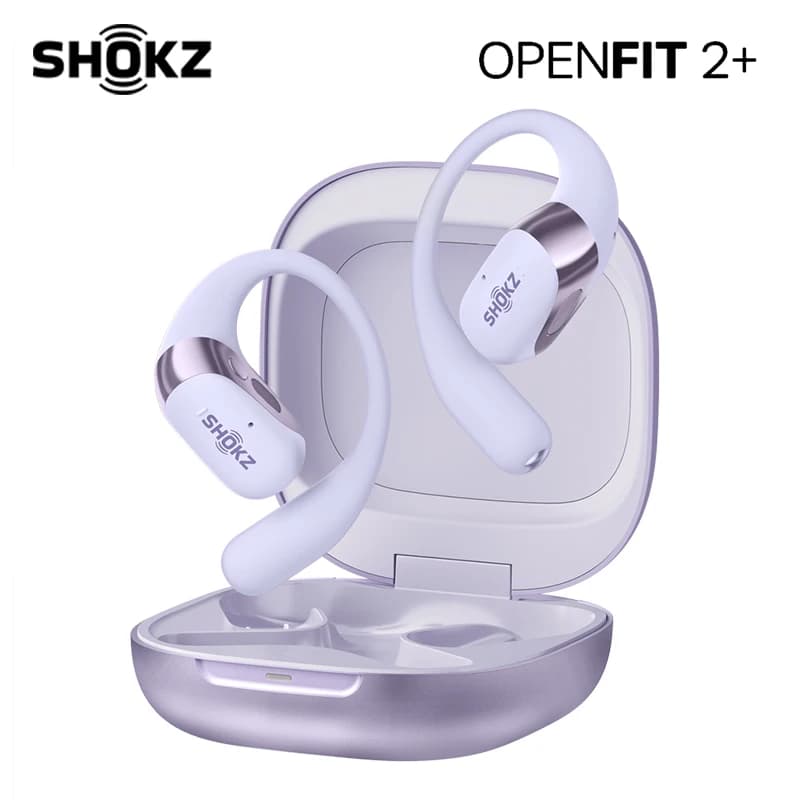 Shokz OpenFit 2+ Auricolari T921 Open Ear Wireless Bluetooth 5.4 Cuffie OWS Chiamata Riduzione del rumore Auricolari 11 ore Batteria IP55