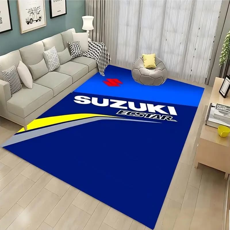 Tappeto Antiscivolo per Moto Suzuki, Tappetino da Lavoro, Tappeto da Garage, Tappeto d'Ingresso per Veicoli Elettrici, Tappeto per Camera da Letto