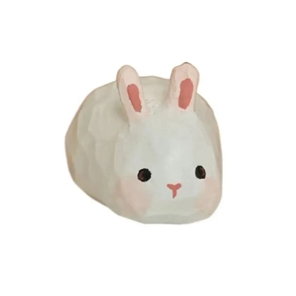 Home Decoration Wooden Carving Cat Ornament Sheep Dog Animals Ornament Small Small Rabbit Model