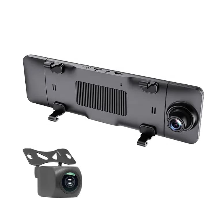 Registratore Video per Auto a Doppia Lente 1080p, DVR, Dash Cam Android, Telecamera Posteriore, Specchietto Retrovisore con Dashcam