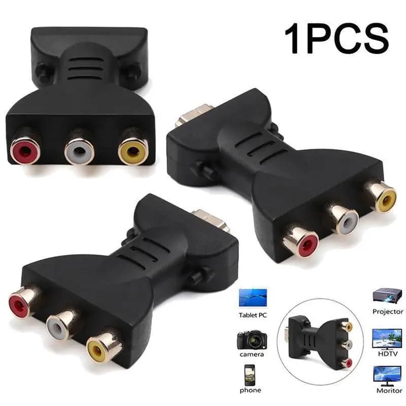 Cavo video HD a 3rca da HDMI a Av a rosso, giallo, bianco a Av Cavo video da HD a Av, convertitore video portatile