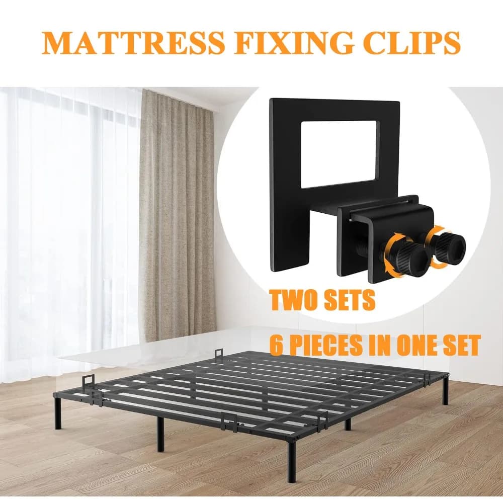 Materasso antiscivolo Confezione da 6 clip di fissaggio per materasso con struttura del letto in metallo Spessore largo antiscivolo per letto singolo Twin Full King Queen