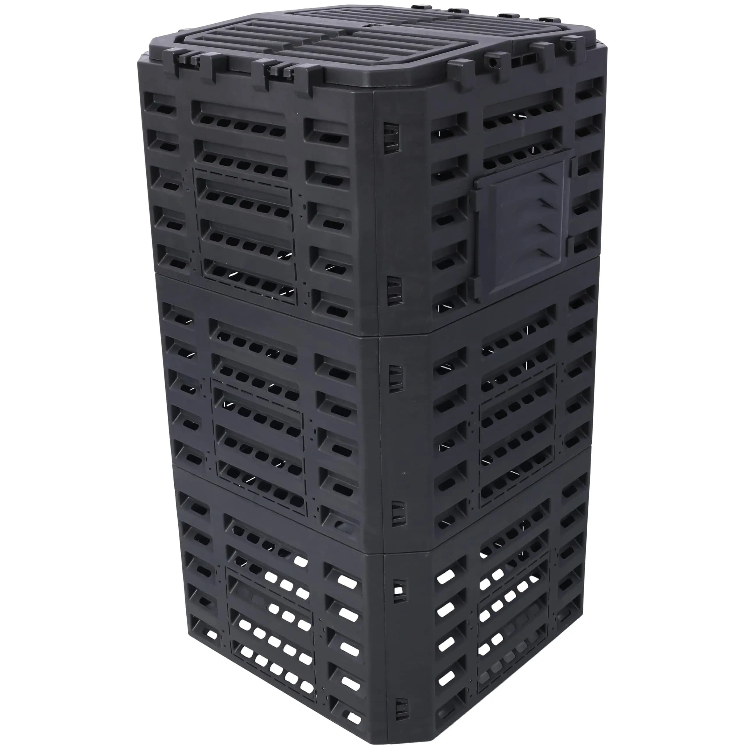 Outdoor Compost Bin – 132 Gallons (500L) Large Garden Compost Bin with Top Lid and Bottom Door BPA Free Material