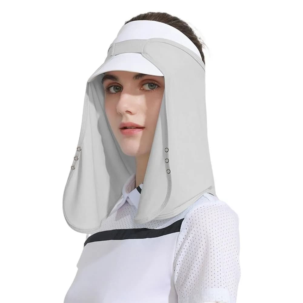 New UPF50+ Anti-UV Summer Hat with Face and Neck Protection, Skin Delicate