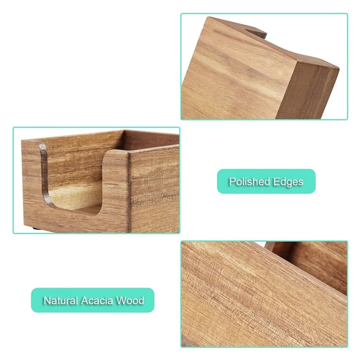 Nuovo Portablocco Adesivo in Legno 2026, Dispenser per Note 3x3, Organizzatore Memo in Legno Naturale per Uffici, Casa e Scuola