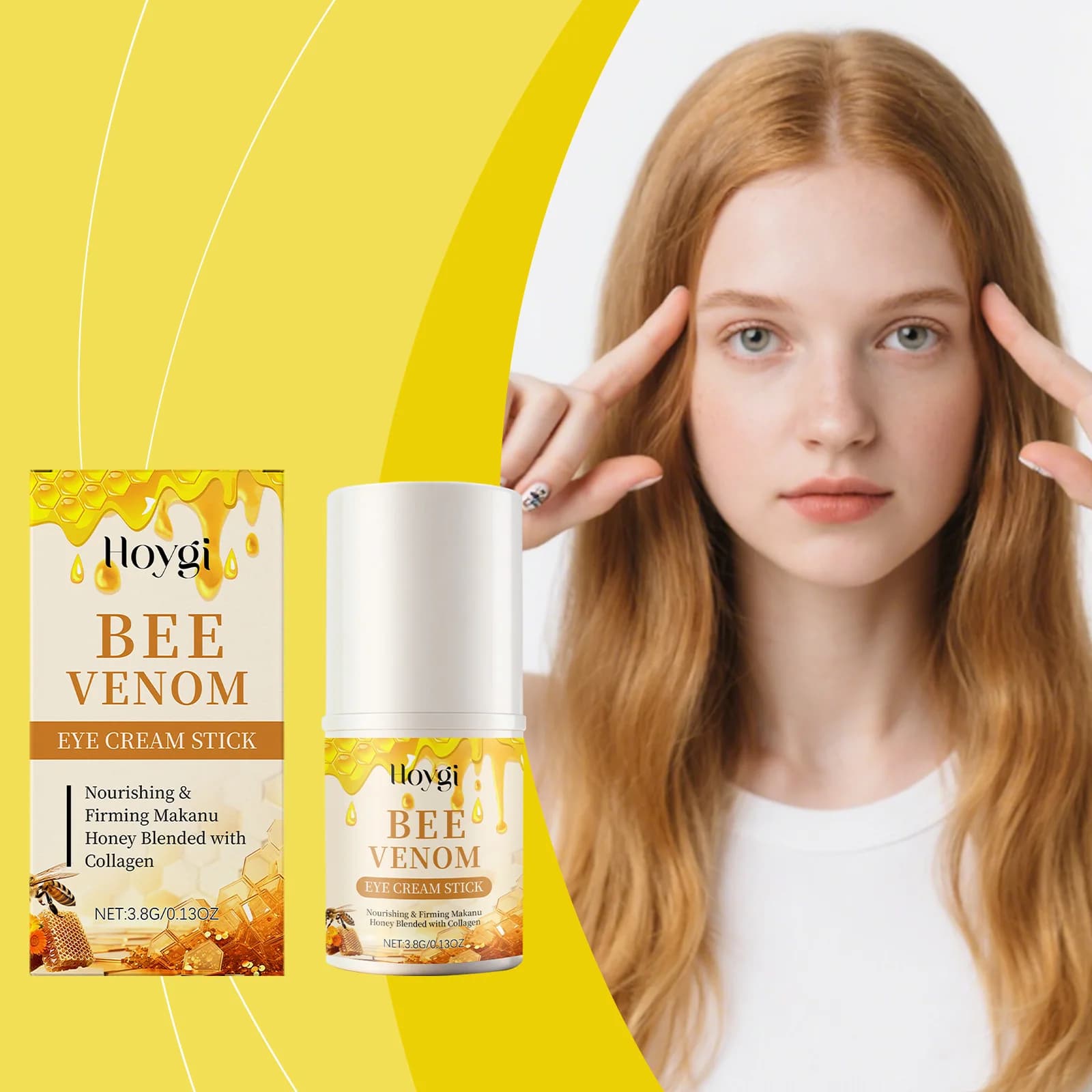 Stick Cream Backpack Eyes at the Veleno d'Api e Miele, Nutrient Background, Hydrating, Illuminating, for Daily Ocular Massage