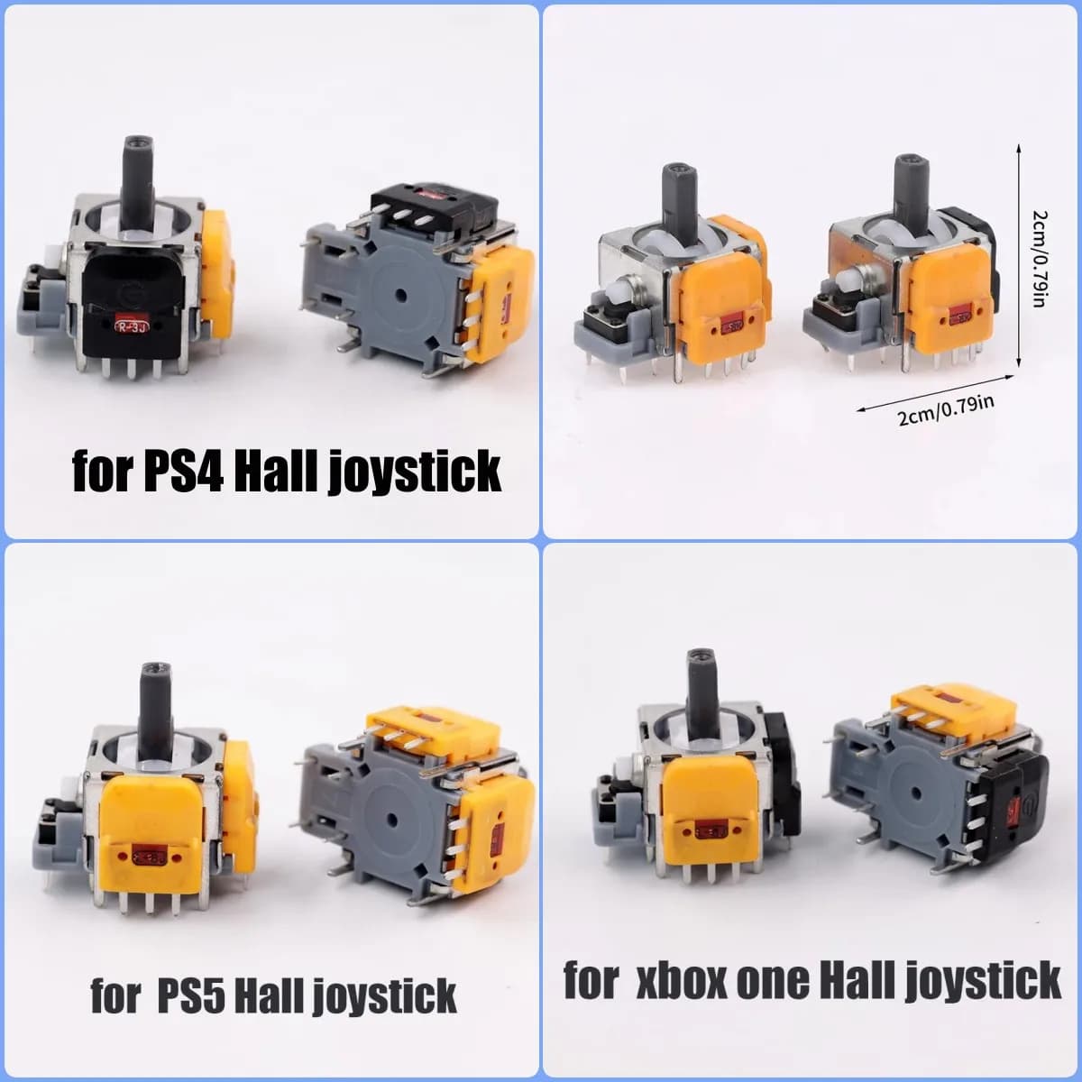 10 Pezzi Joystick Analogico 3D a Effetto Hall di Ricambio per Controller PS5 PS4 Xbox One, Parti di Riparazione ThumbStick, Accessori
