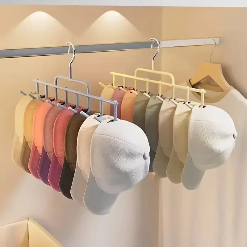 New Multi Purpose Hat Organizer Hook Closet Wall Mounted Cap Rack Baseball Scarf Bag Lingerie Sling Dorm Storage Hanging Holder