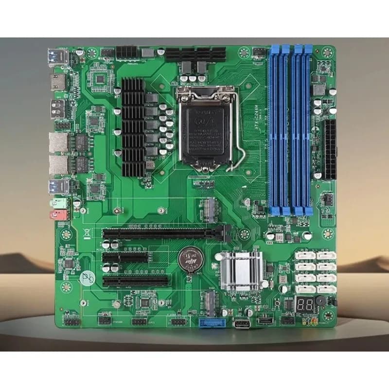 C246 NAS 8-bay Black Synology Soft Router Industrial Control Computer NAS Storage Server Motherboard I226v Dual 2.5g