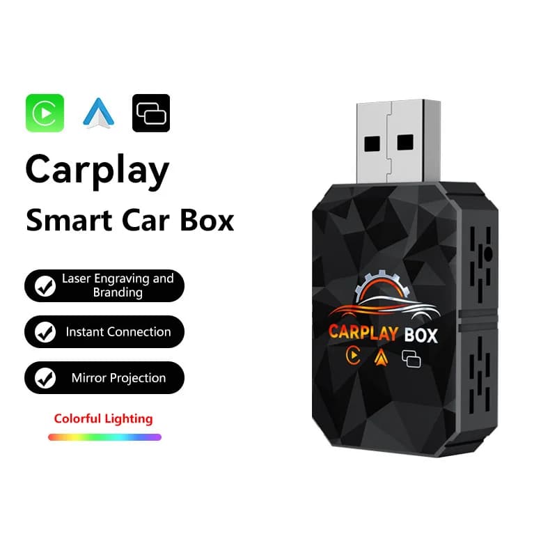 Convertitore Carplay 3 in 1 con Schermo di Proiezione, Box di Interconnessione per Auto, Android Auto Carplay Box per Samsung