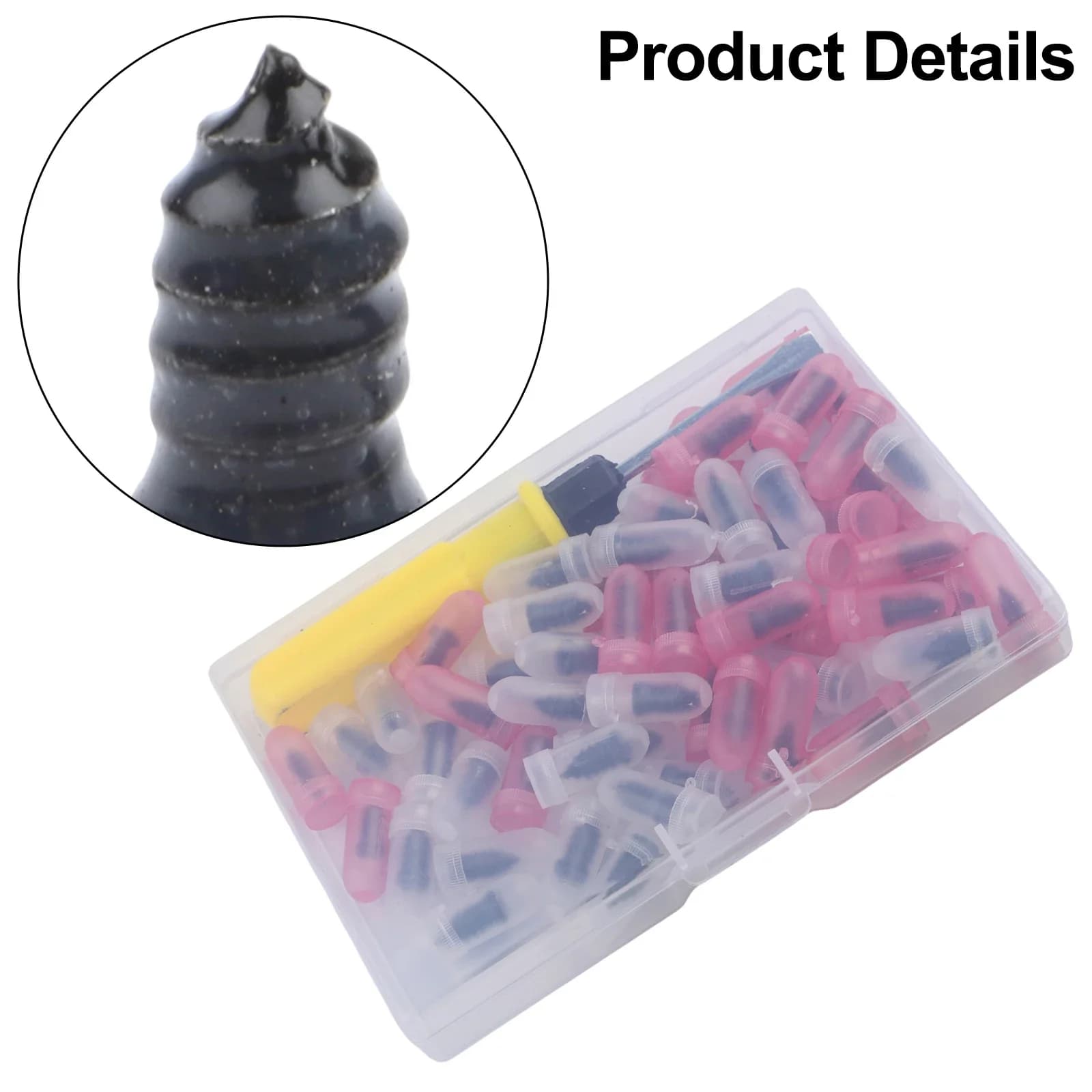 Kit Riparazione Pneumatici Auto 21/41 Pezzi con Viti per Riparazione Pneumatici Sottovuoto, Chiodi per Riparazione Fai-da-te di Pneumatici Forati con Scatola di Stoccaggio