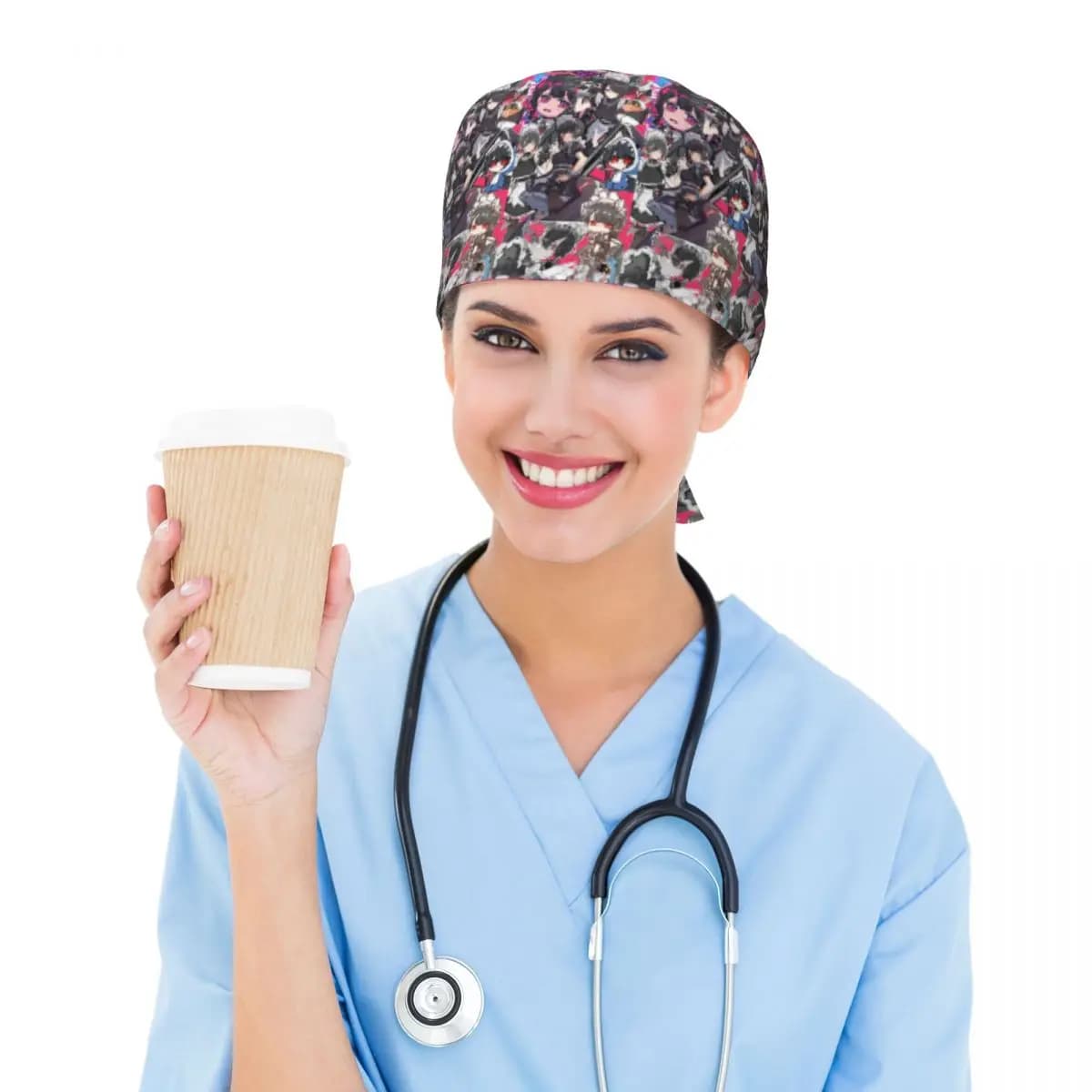 Ellen Joe Zenless Zone Zero Scrub Hat Doctor Working Surgical Cap Men Women Adjustable Nursing Caps for Dentist