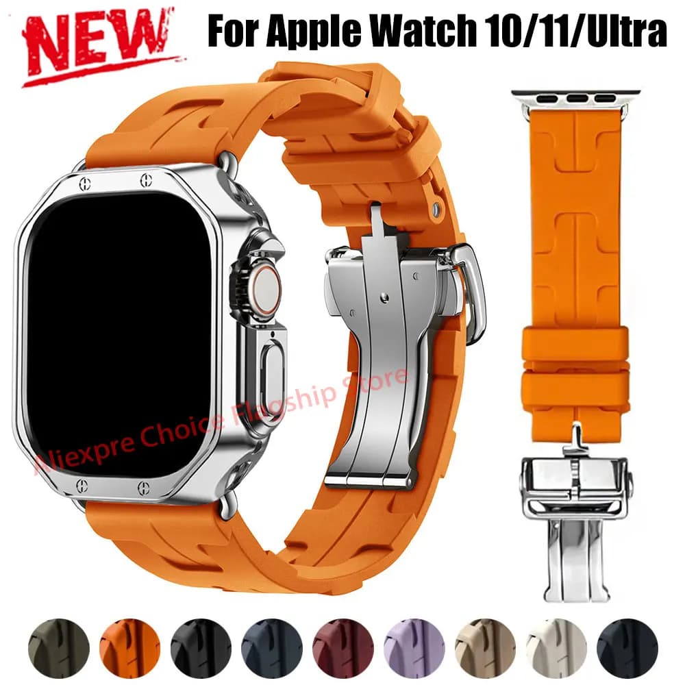 Kilim Single Tour Straop For Apple Watch 46/42mm Ultra 3 49mm Silicone Bracelet Iwatch 10 11 9 8 7 44/45mm SE 321 38/40mm Correa