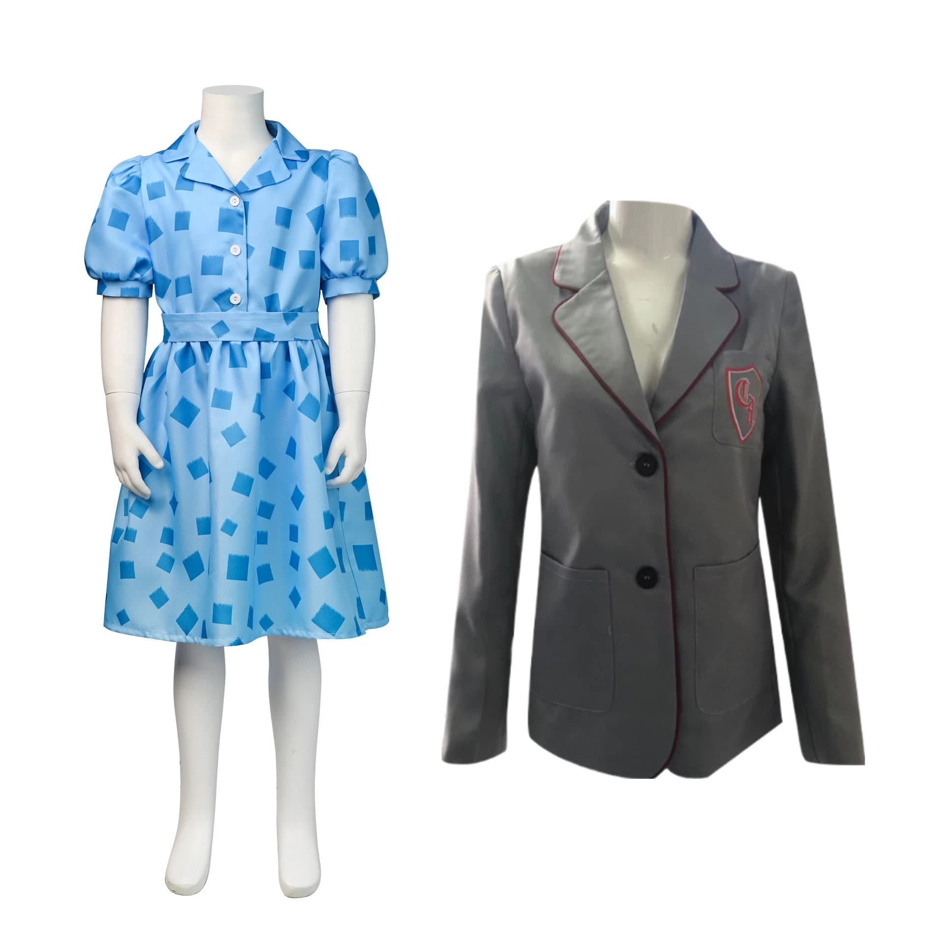 Costume Cosplay del Film Matilda per Adulti e Bambini, Abito Blu, Uniforme Scolastica per Donne e Ragazze, Giacca JK, Completo per Roleplay di Matilda