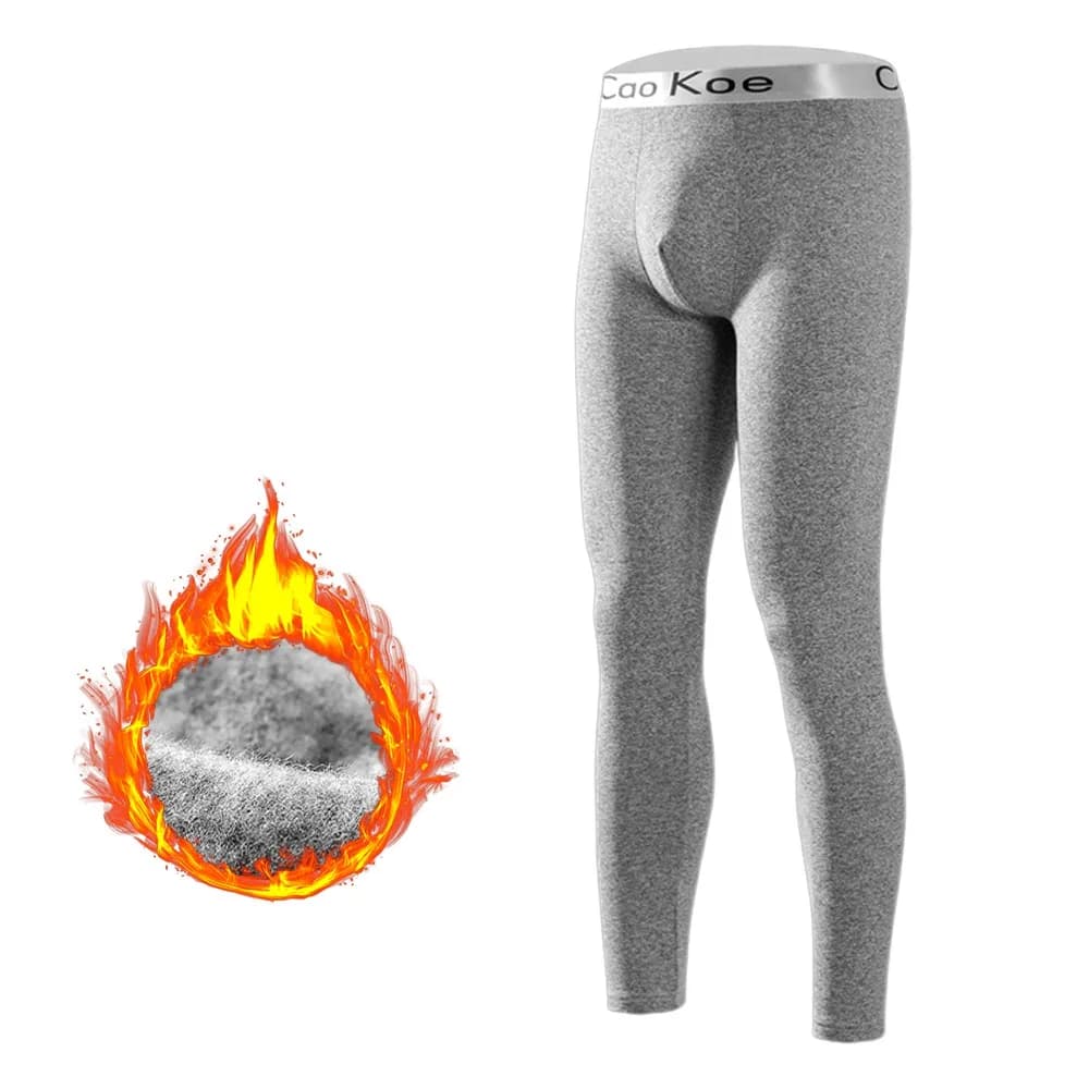 Pantaloni Termici Leggeri ed Elasticizzati da Uomo, Leggings Invernali per Climi Freddi, Intimo Termico Felpato per Uomo