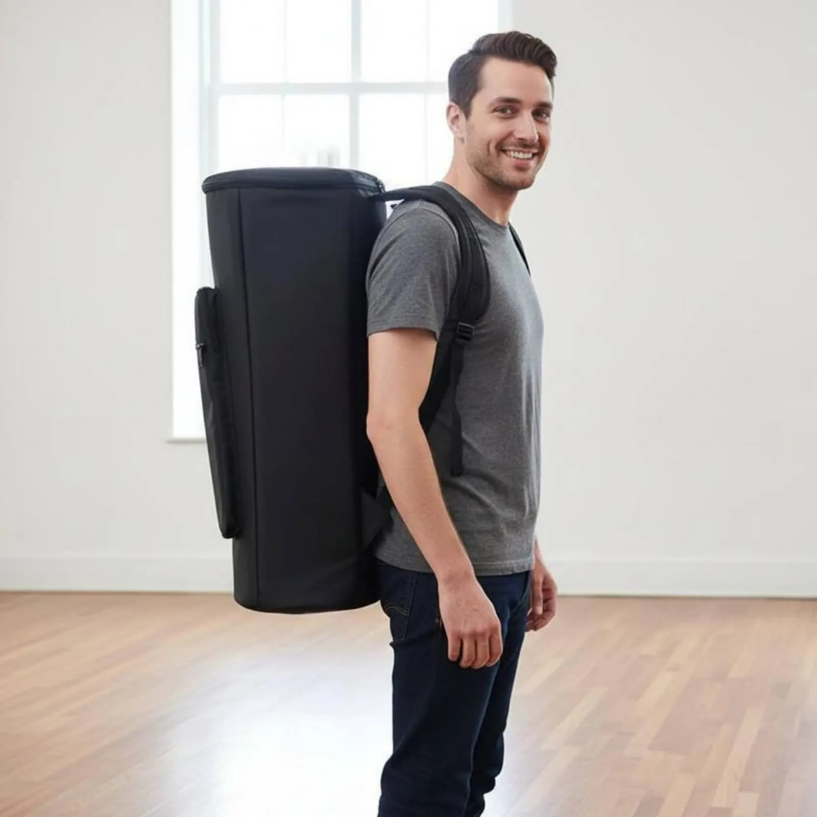Borsa per Djembe con Imbottitura Rinforzata, Custodia per Tamburo Africano Antiurto, Zaino per Tamburo a Mano Resistente all'Acqua per Batteristi e Viaggi