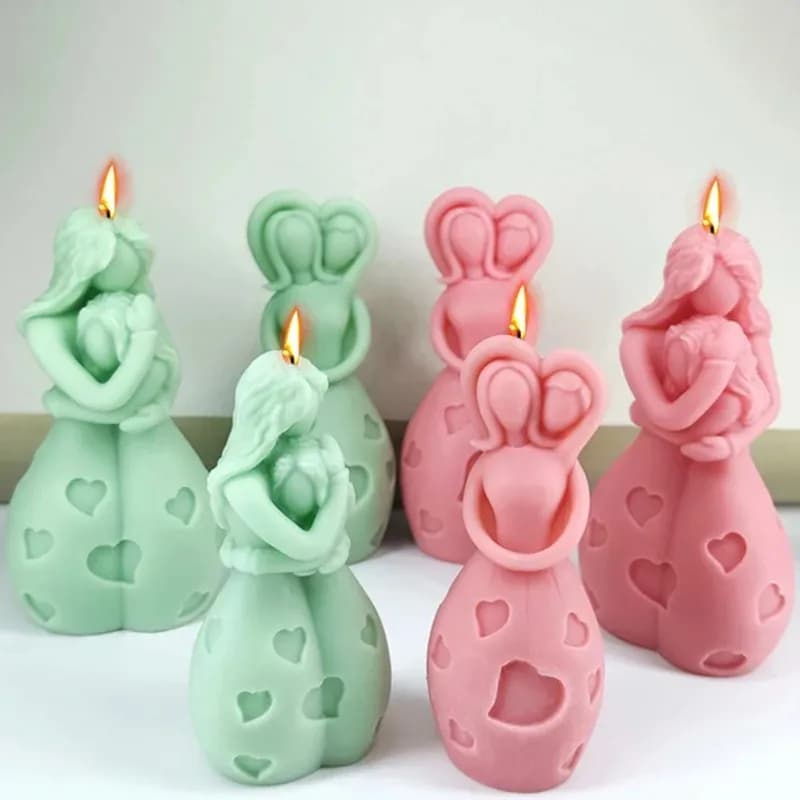 Stampo in silicone 2026 - Cuore caldo, famiglia, pittura, gesso, sapone, resina, regalo per la festa della mamma, cioccolato
