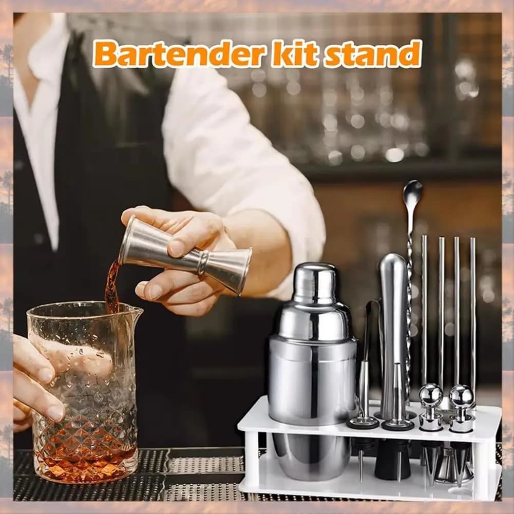 2025 Trend Beauty-Flier Set di shaker per cocktail, supporto per kit da baionista, supporto per set da cocktail per amante dei cocktail