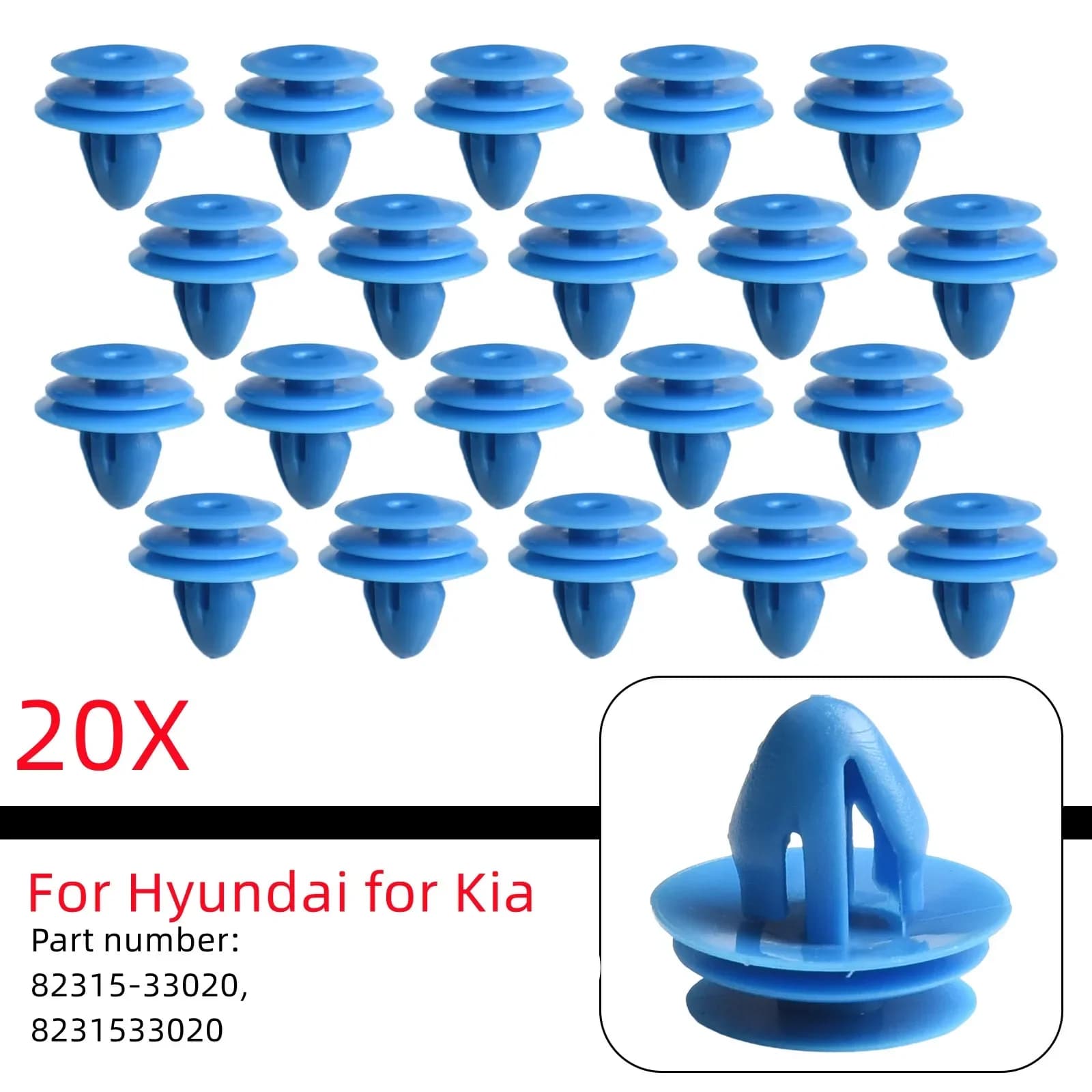 20 pz Auto di Plastica Trim Pinze di Fissaggio Porta Trim Pannello Per Hyundai Per Kia 82315-33020 Auto Porta Pannello Fibbia D28 Accessori Auto