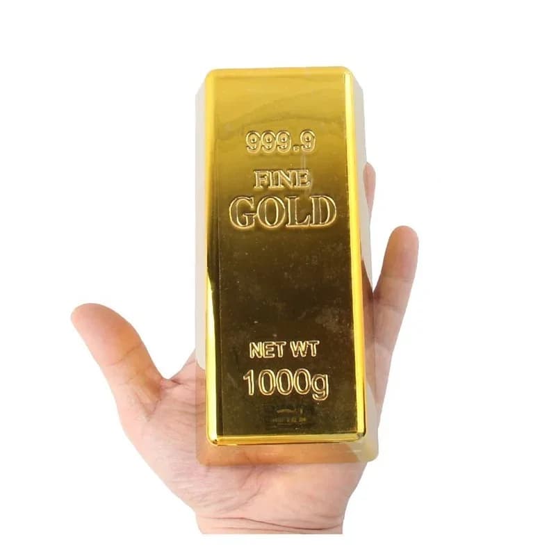 1/2/3 pezzi di mattoni d'oro cavi e barre d'oro Oggetti di scena e ornamenti Decorazioni di mattoni d'oro Puntelli per fotografia Barrette d'oro finte