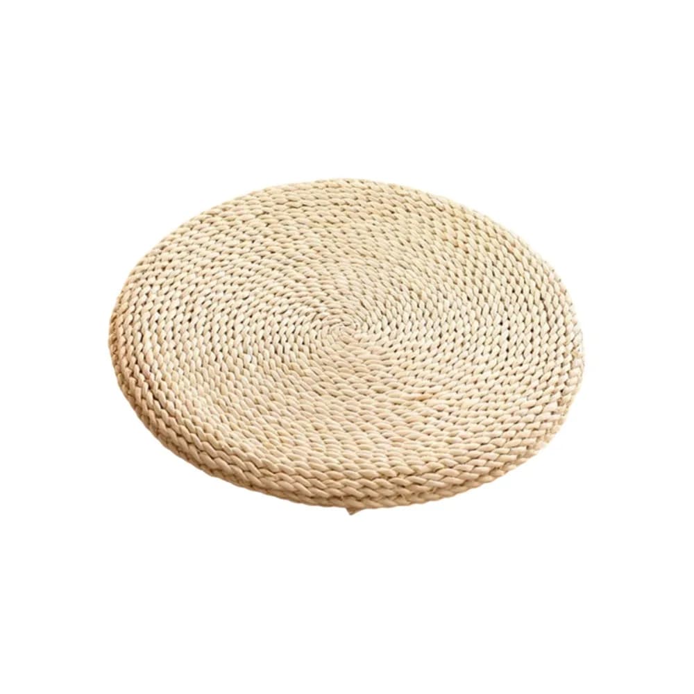 Durable Japanese-style Straw Weaving Sitting Cushion Thickened Rustic Tatami Futon Round Breathable Yoga Seat Mat Meditation