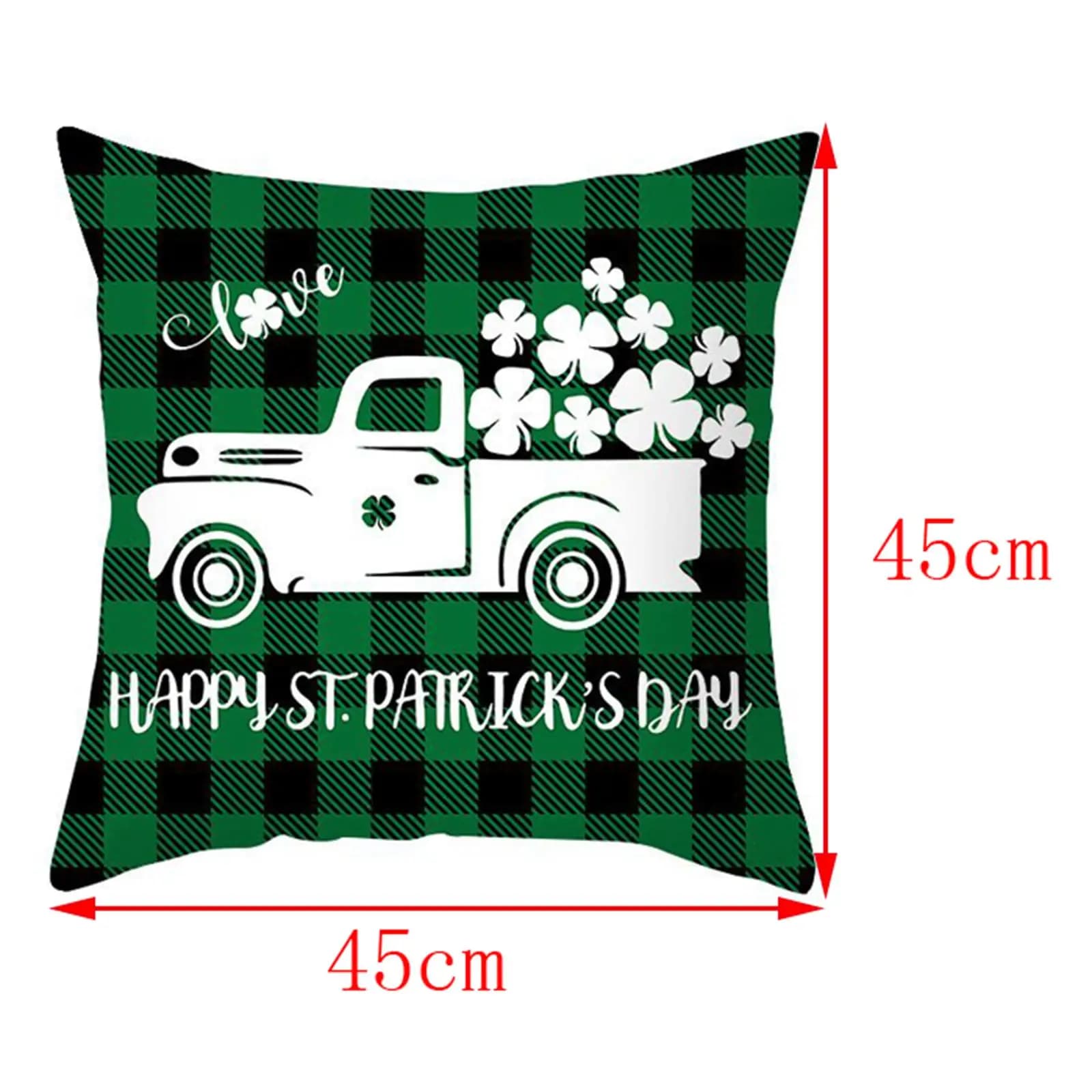 St. \'s Day Pillow Case National Day Plaid Sofa Cushion Cover