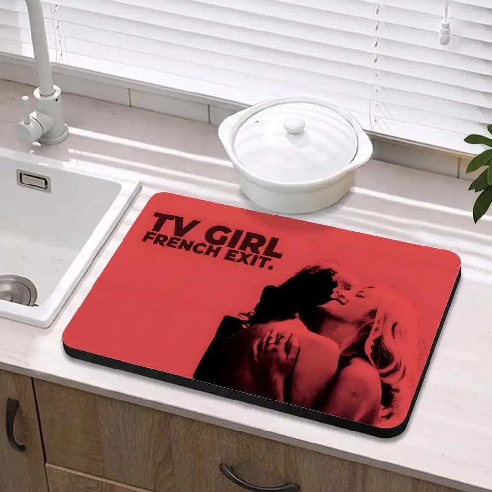 Ecological Mat in Diatomite Antibacterial and Antiodore for Kitchen and Bathroom, Model T-TV Girl