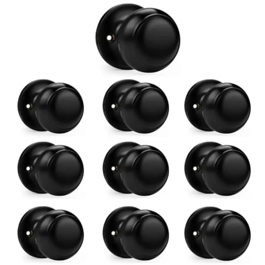 Maniglie per porte, maniglie piatte a sfera per interni, maniglie per porte senza chiave per ripostiglio e corridoio, non girevoli, non funzionanti