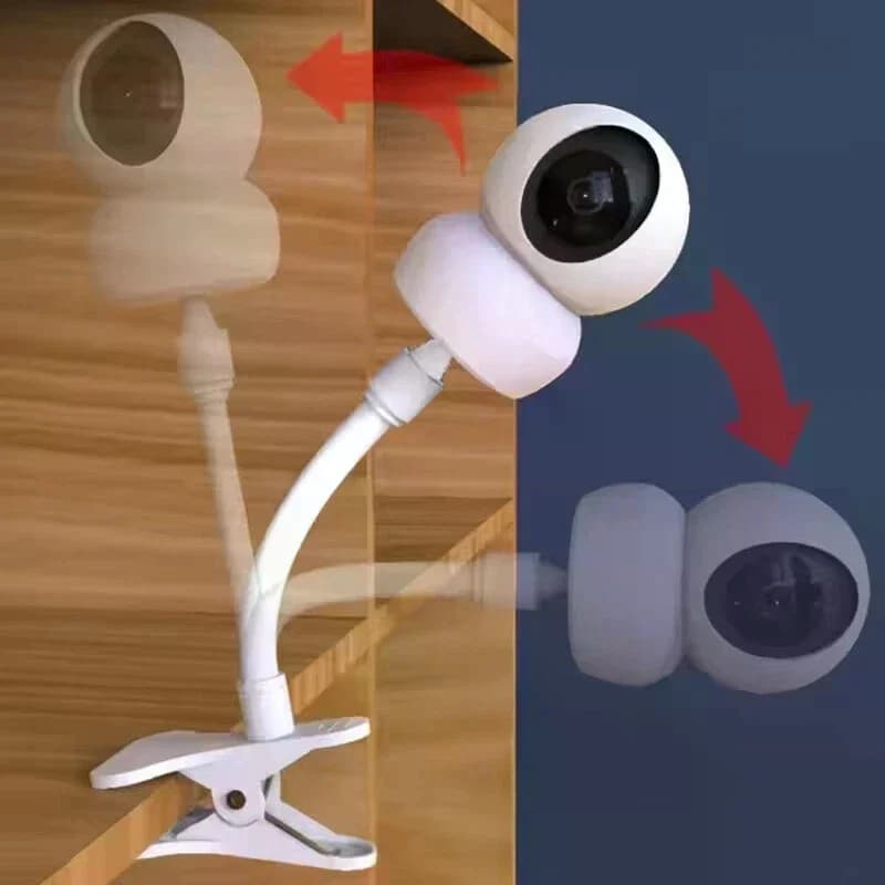 1 Set Baby Monitor Camera Holder Stand Flexible Camera Clamp Mount Webcam Monitor Punch-free Bendable Bracket Base With Clip