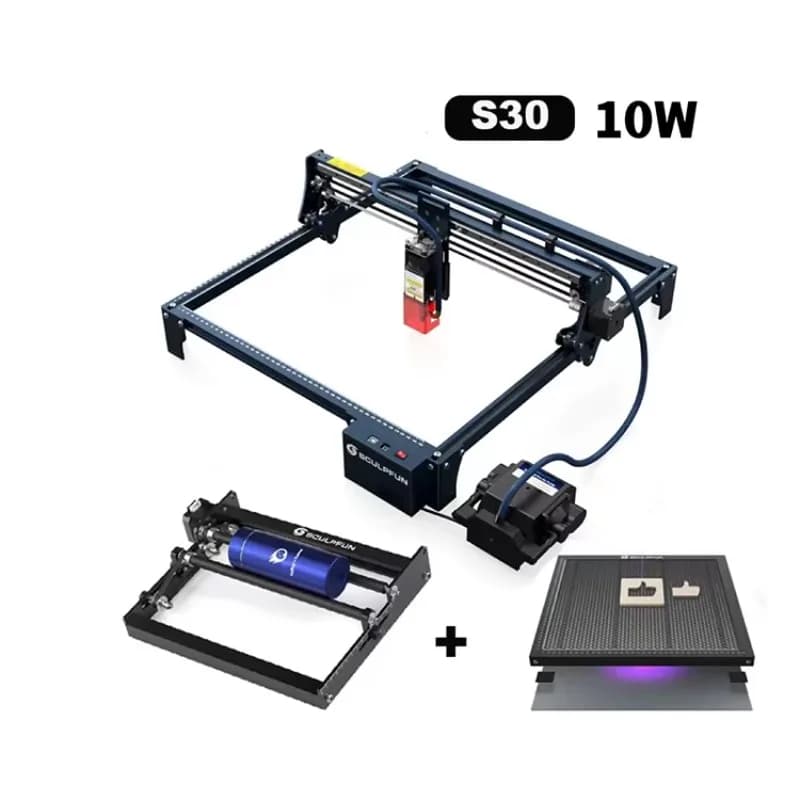 S30 Pro 10W Incisore laser a 3 pezzi Sistema automatico di assistenza aerea Lente sostituibile Protezione per gli occhi Macchina per incisione laser
