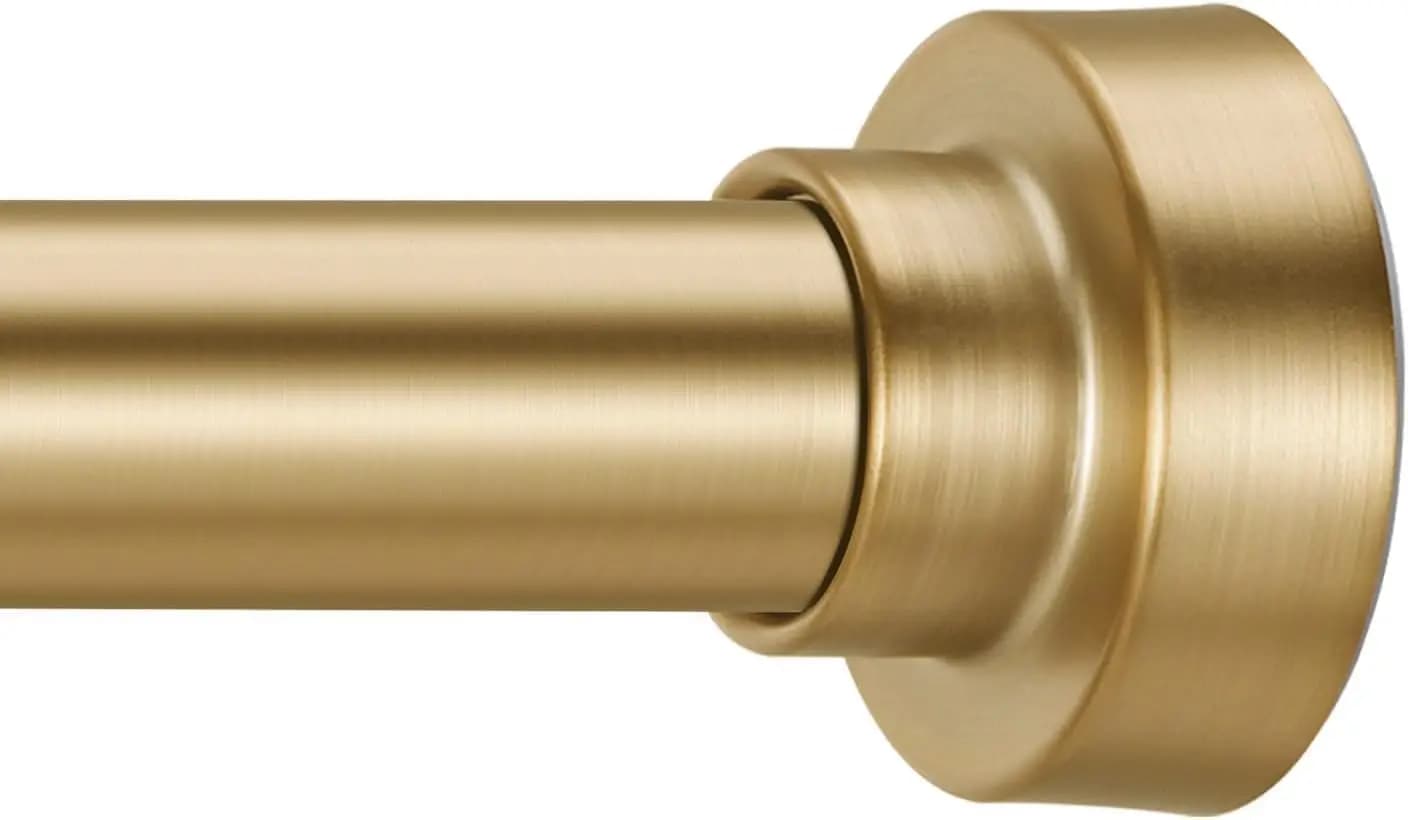 Adjustable Spring Shower Curtain Rod 34-82 Inches No Drilling, Never Rust, Stainless Steel, for Bathroom Window Living Room
