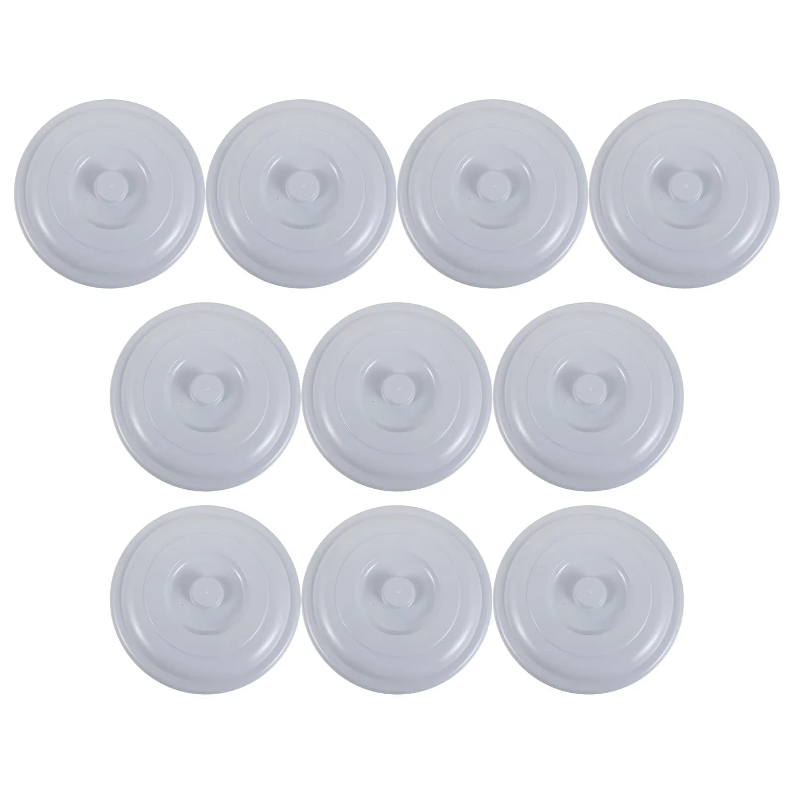 10Pcs Universal Round Plastic Bucket Lid 12.6 Inch for Trash Can Garbage Bin Recycling Container Waste Basket Odor Proof