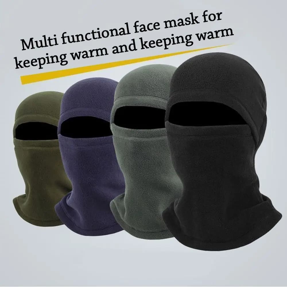 Cappello invernale in pile polare alla moda Passamontagna integrale antivento Cofani da uomo caldi Ciclismo